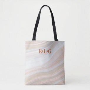 Bolso De Tela Geode de mármol cálido