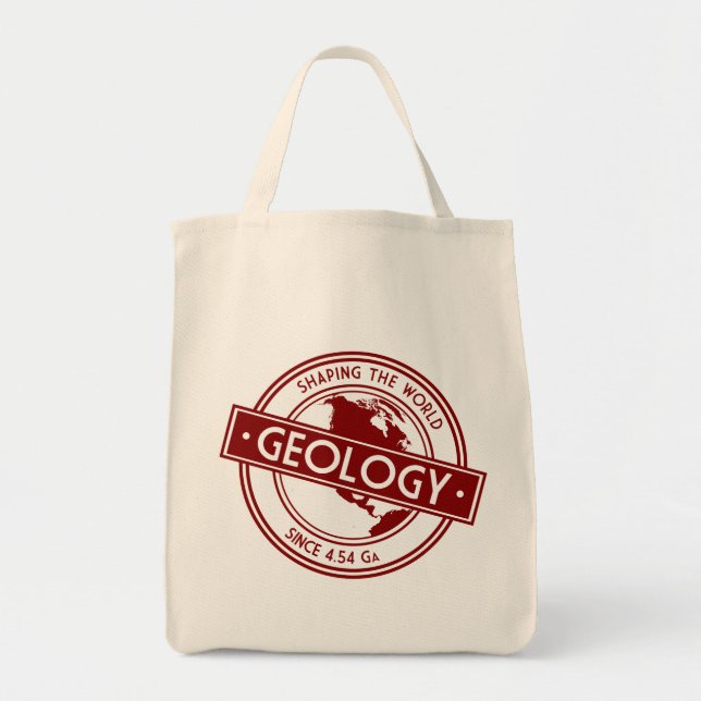 Bolso De Tela Geología - Conformar el logotipo mundial (América  (Frente)