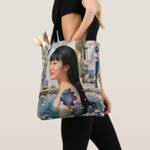 Bolso De Tela "Geometría de la serenidad" - Un retrato digital