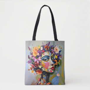 Bolso De Tela "Geometría Floral" - Retrato Botánico