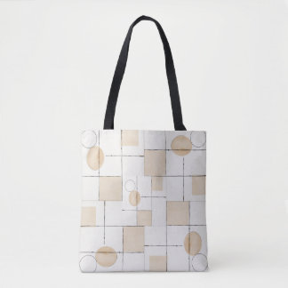 Bolso De Tela Geometría neutra Tonos Beige cálidos Minimalistas