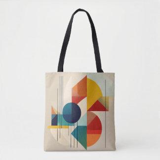 Bolso De Tela Geometric Abstract Art in Bauhaus Style