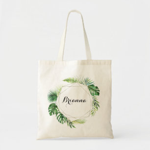 Bolso De Tela Geometric Destination Tropical Green Bridesmaid