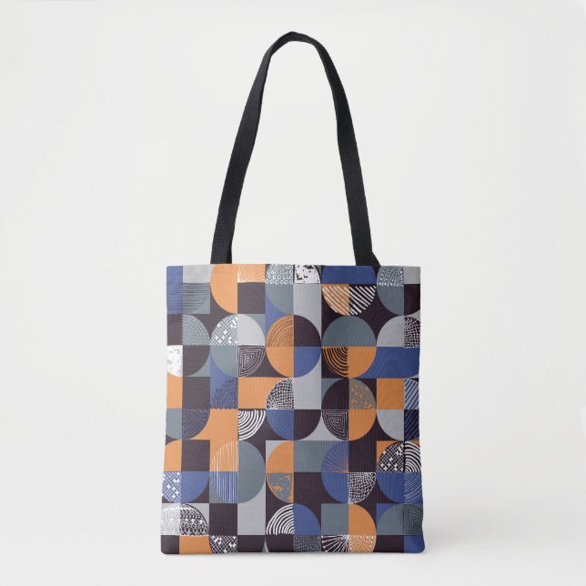 Bolso De Tela Geometric Handdrew: Doodles Creativos Sin Marea. (Anverso)