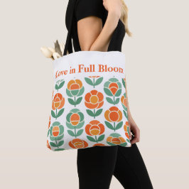 Bolso De Tela Geometric Rose Love - Love in full bloom