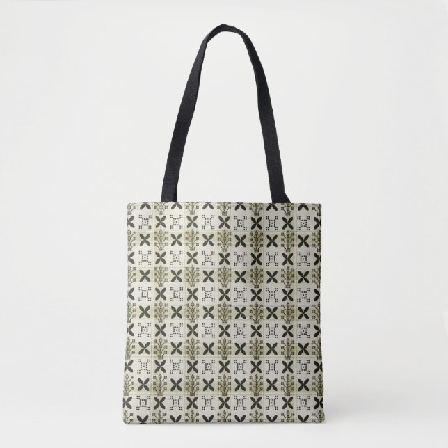 Bolso De Tela Geometric Seamless pattern background. Batik desig (Anverso)