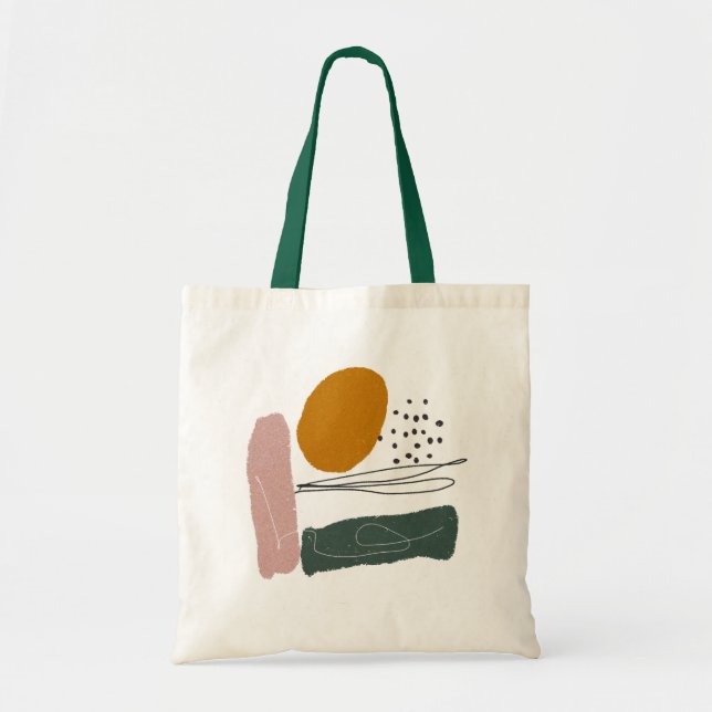 Bolso De Tela Geométrica, abstracta, mínima, moderna, pastel, (Frente)