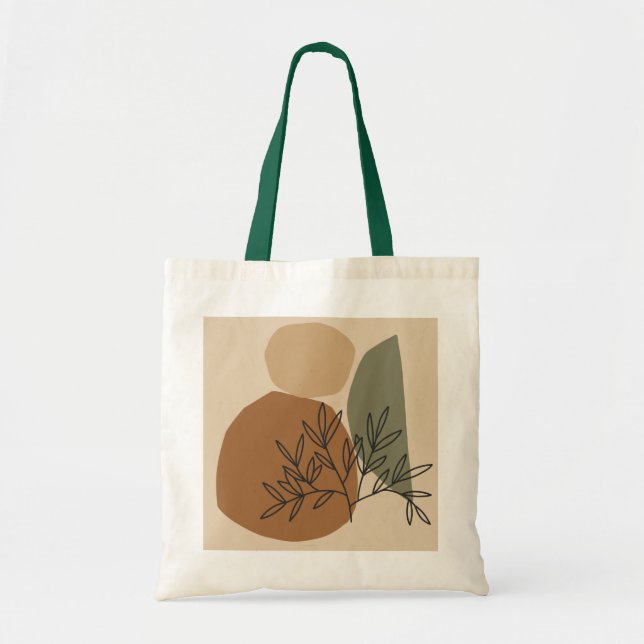 Bolso De Tela Geométrica, abstracta, mínima, moderna, pastel, (Frente)