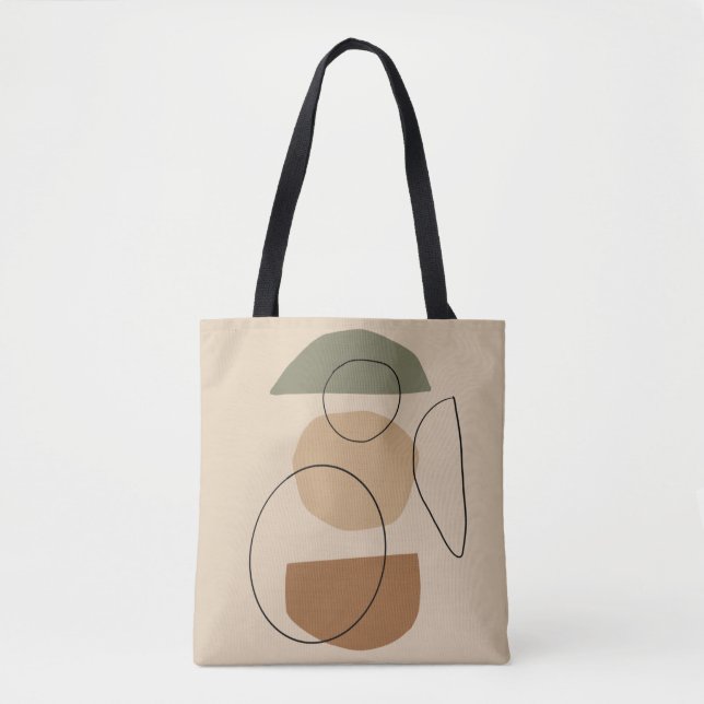 Bolso De Tela Geométrico,abstracto,mínimo,moderno,pastel (Anverso)