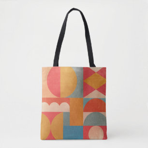Bolso De Tela Geométrico abstracto: textura de papel de época