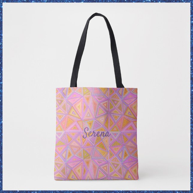 Bolso De Tela Geométrico amarillo y púrpura rosa de Mod (Subido por el creador)