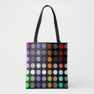 Bolso De Tela Geométrico Círculos Luminosos Diseño Multicolor Ne