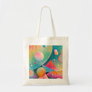 Bolso De Tela Geométrico de arte abstracto vibrante y caprichoso