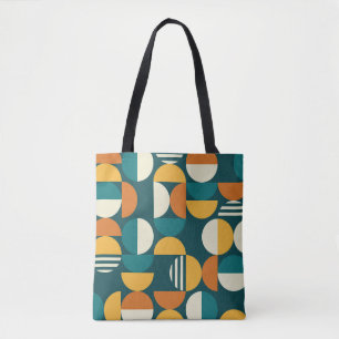 Bolso De Tela Geométrico De Mediano Siglo: Diseño Retro Minimali