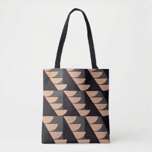 Bolso De Tela Geométrico de triángulo semi circulo