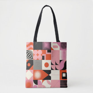Bolso De Tela Geométrico escandinavo: patrón de arte colorido