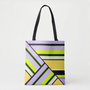 Bolso De Tela Geométrico, franja