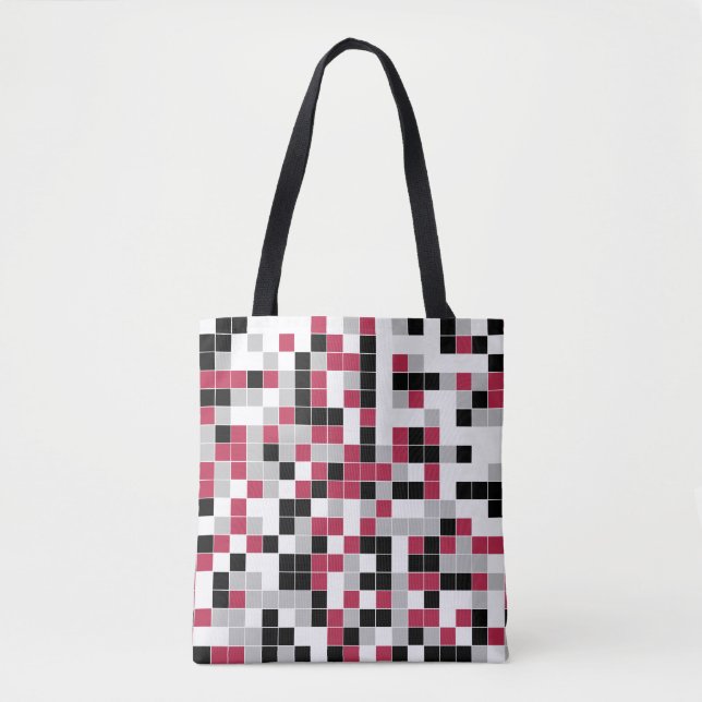 Bolso De Tela Geométrico magenta moderno (Anverso)