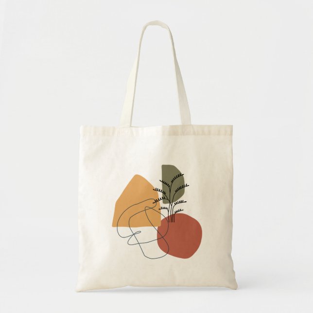 Bolso De Tela Geométrico, Resumen, Mínimo, Moderno, Pastel (Frente)
