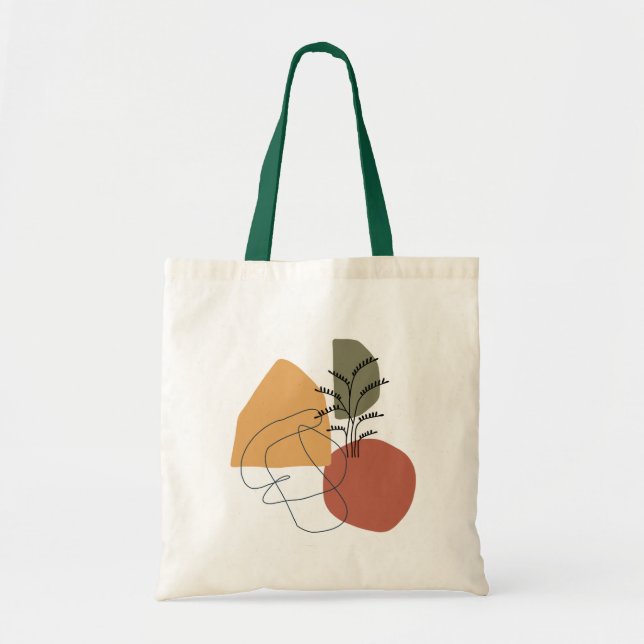 Bolso De Tela Geométrico, Resumen, Mínimo, Moderno, Pastel (Frente)