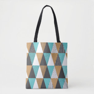 Bolso De Tela Geométrico Vintage: Ilustracion abstracto.