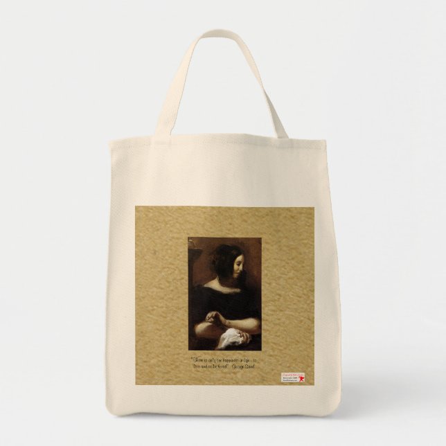 Bolso De Tela George Sand "One Happiness" Canvas Tote Bag (Frente)