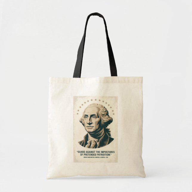 Bolso De Tela George Washington Quote American President Art (Frente)