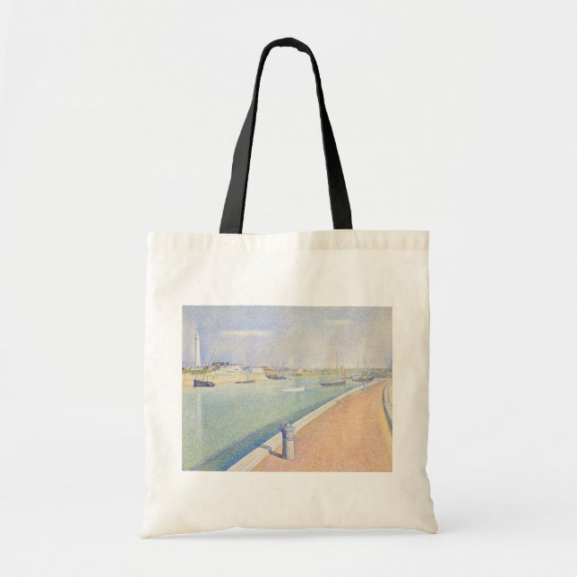 Bolso De Tela Georges Seurat - El canal de las gaviotas (Frente)
