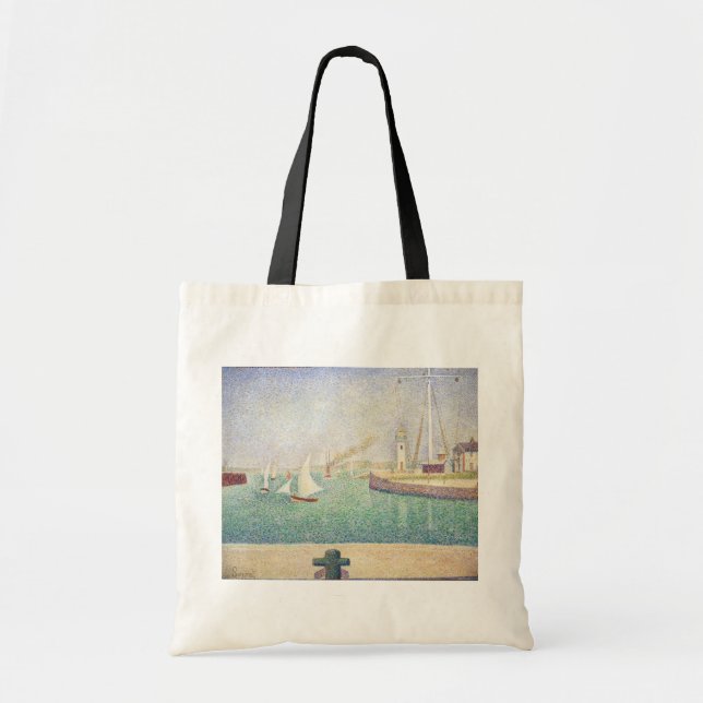 Bolso De Tela Georges Seurat - Entrada del puerto de Honfleur (Frente)