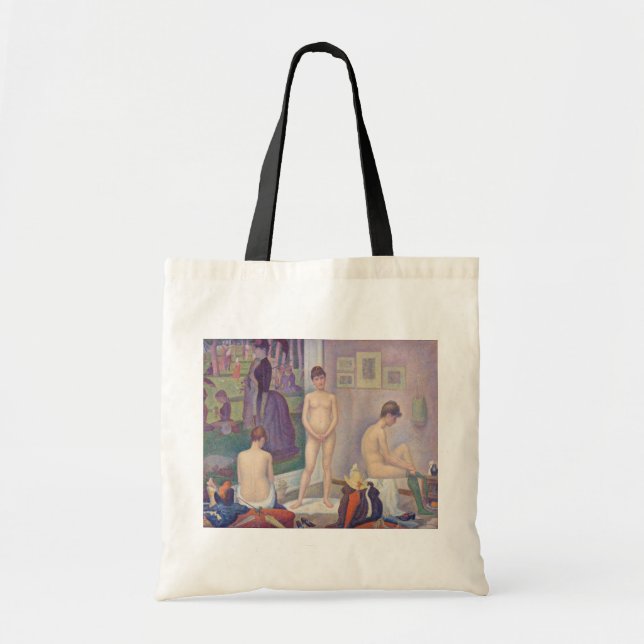Bolso De Tela Georges Seurat - Los Modelos (Frente)