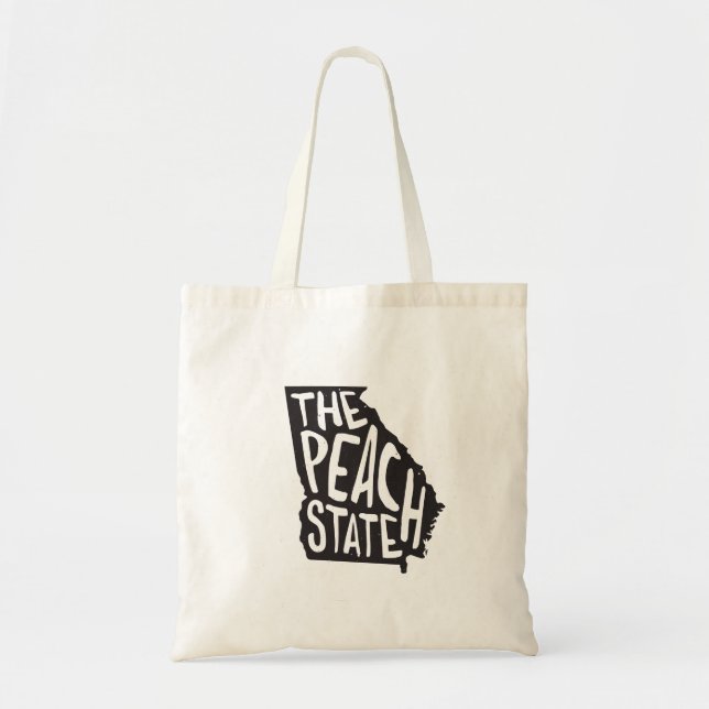 Bolso De Tela Georgia: El Tote Estatal de Peach (Frente)