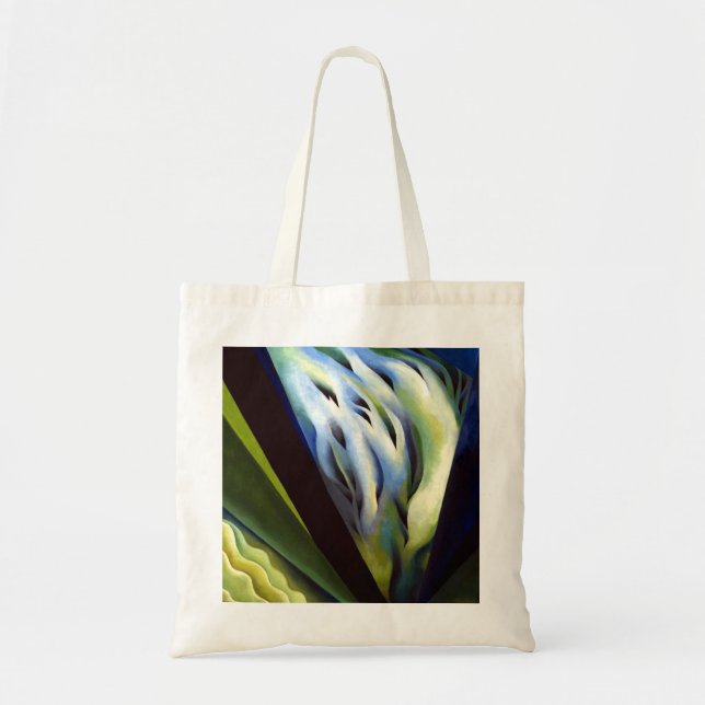 Bolso De Tela Georgia O Keeffe Música azul y verde (Frente)