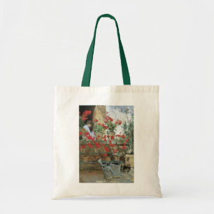 Bolso De Tela Geranios por Childe Hassam, Impresionismo Vintage