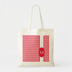 Bolso De Tela Geranium Elegant Chevron Design con monograma
