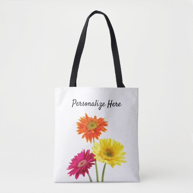 Bolso De Tela Gerbera Daisies  (Anverso)