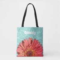 Gerbera Daisy de color coral Mint Green