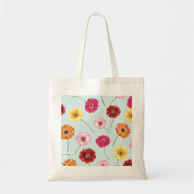 Bolso De Tela Gerbera,pink,red,orange,yellow  (Frente)