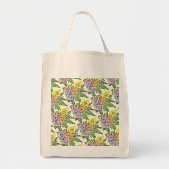 Bolso De Tela Gerberas Daisy (Frente)