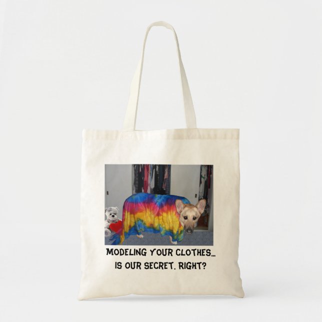 Bolso De Tela German Shepherd Modeling Clothes (Frente)