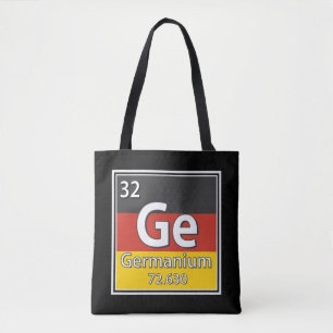 Bolso De Tela Germanium - Bandera alemana Ciencia alemana