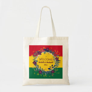 Bolso De Tela GHANA BODA BIENVENIDA Floral personalizada