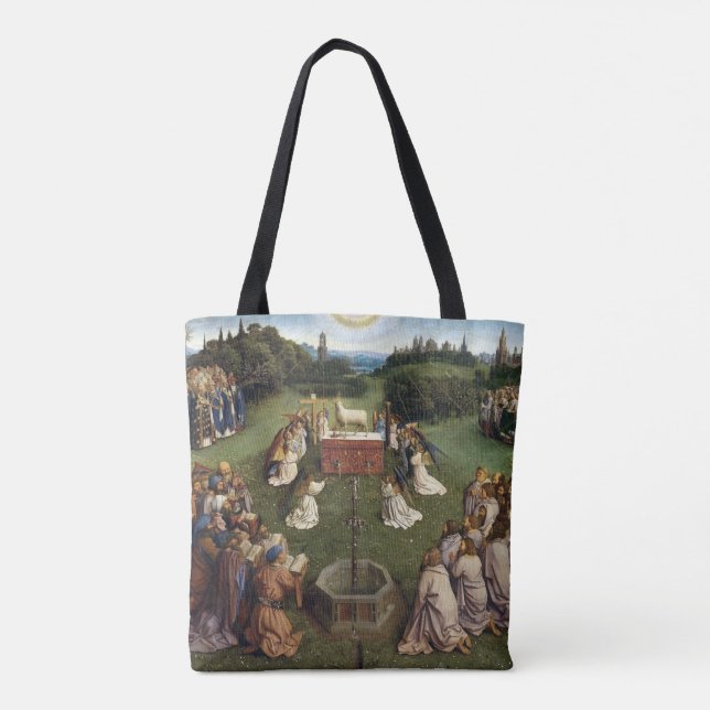 Bolso De Tela Ghent Altarpiece (detalle), Van Eyck Brothers (Reverso)