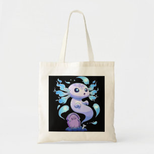 Bolso De Tela Ghost Axolotl Halloween Creepy Spooky Axolotl Spoo