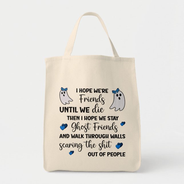 Bolso De Tela Ghost Friends Forever (Frente)