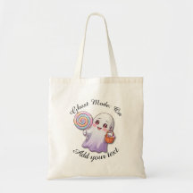 Ghost Mode: On – Personalized Halloween Tote Bag