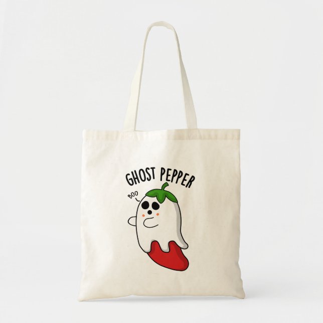 Bolso De Tela Ghost Pepper Funny Chili Pun (Frente)