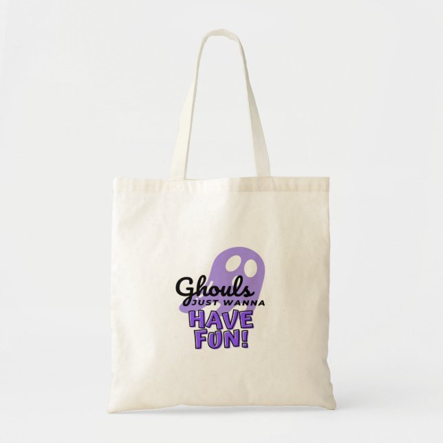 Bolso De Tela Ghouls solo quiere divertirse con Sloth Halloween (Frente)