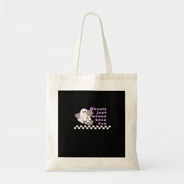 Bolso De Tela Ghouls solo quieren divertirse - eslogan con un tr (Frente)