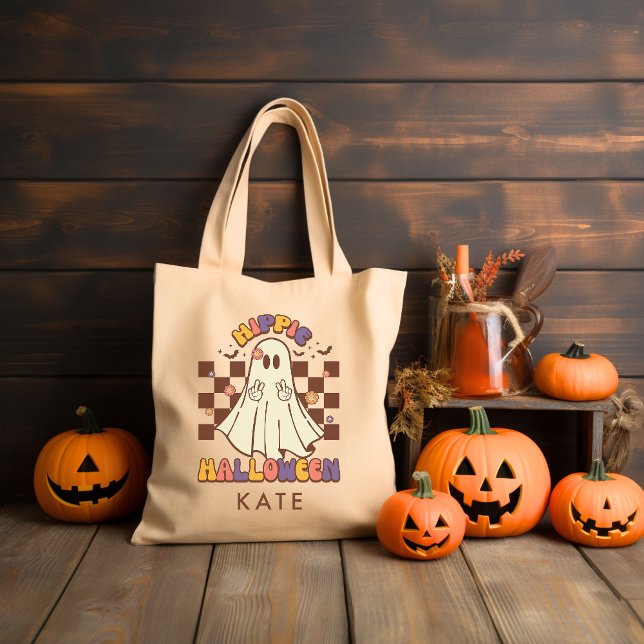 Bolso De Tela Ghouls solo quieren divertirse Groovy Halloween (Subido por el creador)