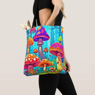 Bolso De Tela Giant Mushroom Personalizado Art